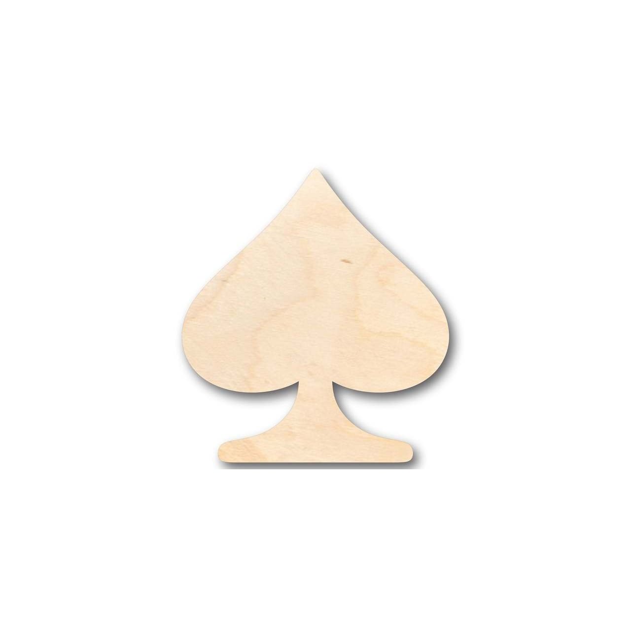 Unfinished Wood Spade Card Shape - Poker - Craft - up to 46" DIY - NameSigns.com