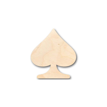 Unfinished Wood Spade Card Shape - Poker - Craft - up to 46" DIY - NameSigns.com