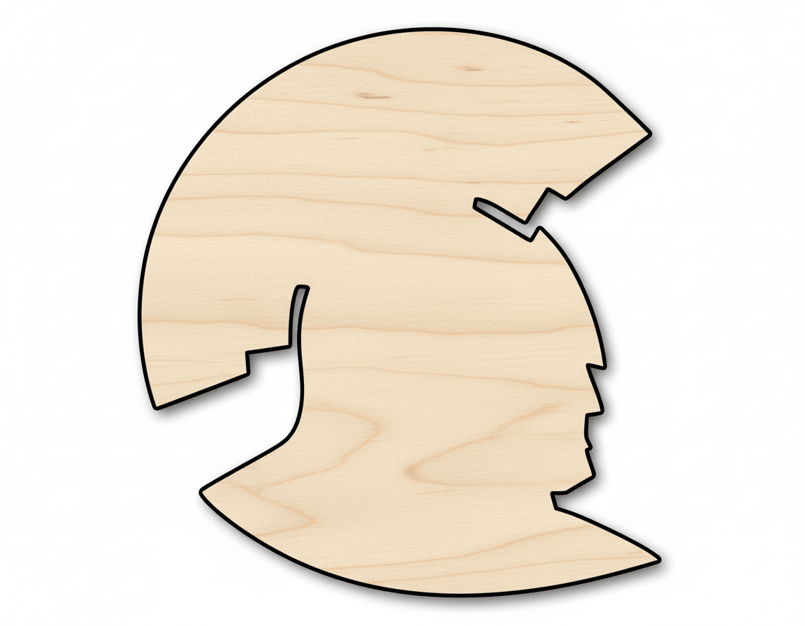 Unfinished Wood Spartan Mascot Shape | DIY Craft Cutout | up to 46" DIY - NameSigns.com