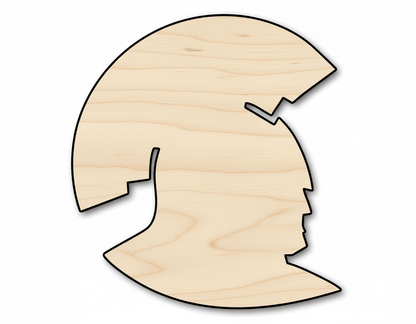 Unfinished Wood Spartan Mascot Shape | DIY Craft Cutout | up to 46" DIY - NameSigns.com