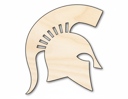 Unfinished Wood Spartan Mascot Shape | DIY Craft Cutout | up to 46" DIY - NameSigns.com