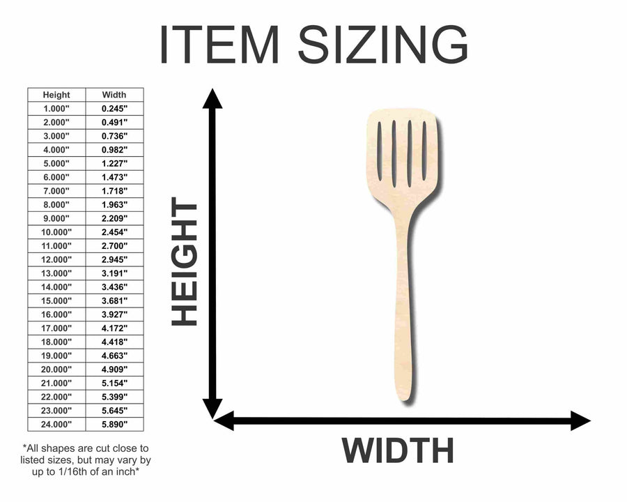Unfinished Wood Spatula Silhouette - Craft - up to 46" DIY - NameSigns.com