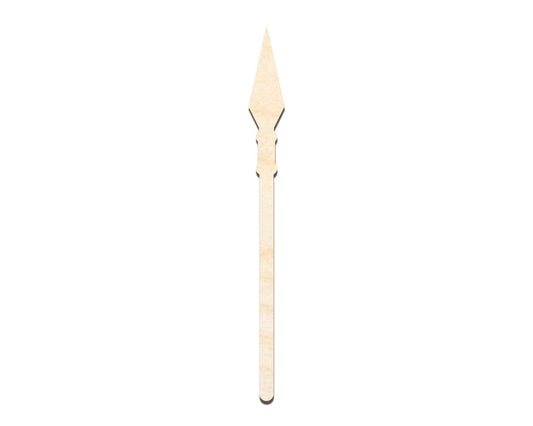 Unfinished Wood Spear Silhouette - up to 46" DIY - NameSigns.com