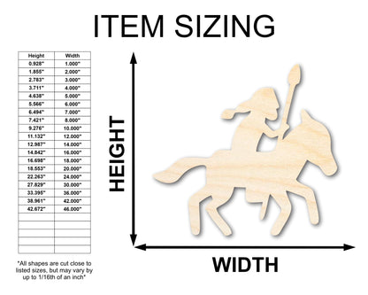Unfinished Wood Spearman Shape - Craft - up to 46" - NameSigns.com