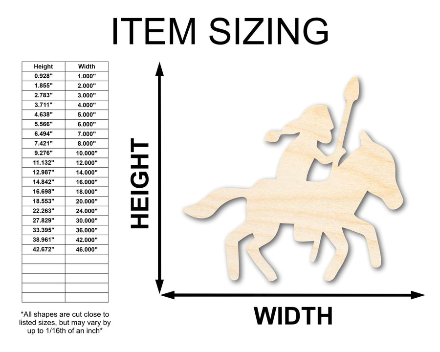 Unfinished Wood Spearman Shape - Craft - up to 46" - NameSigns.com