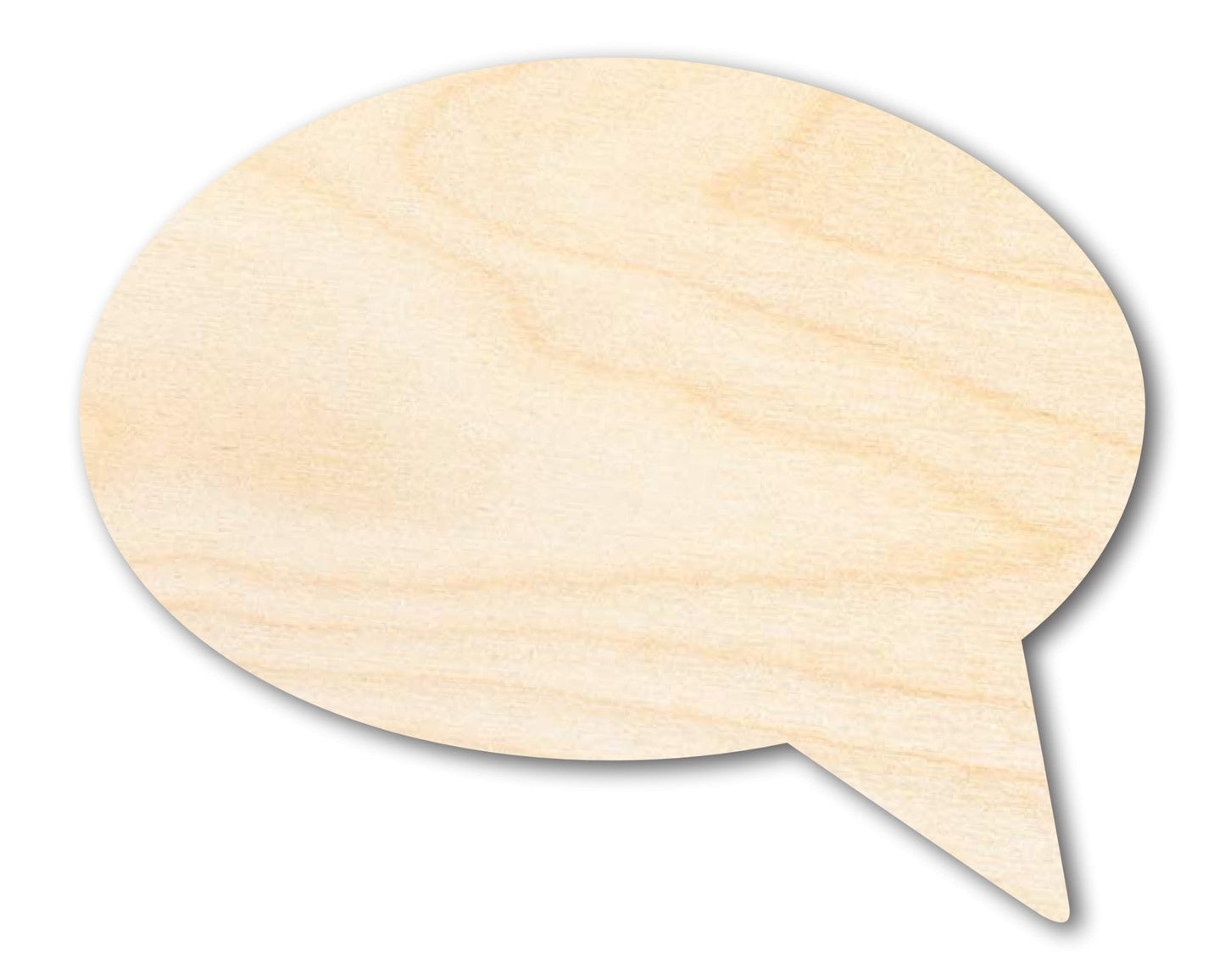 Unfinished Wood Speech Bubble Shape | Craft Cutout | up to 46" DIY - NameSigns.com
