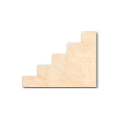 Unfinished Wood Stairs Steps Shape - Craft - up to 46" DIY - NameSigns.com