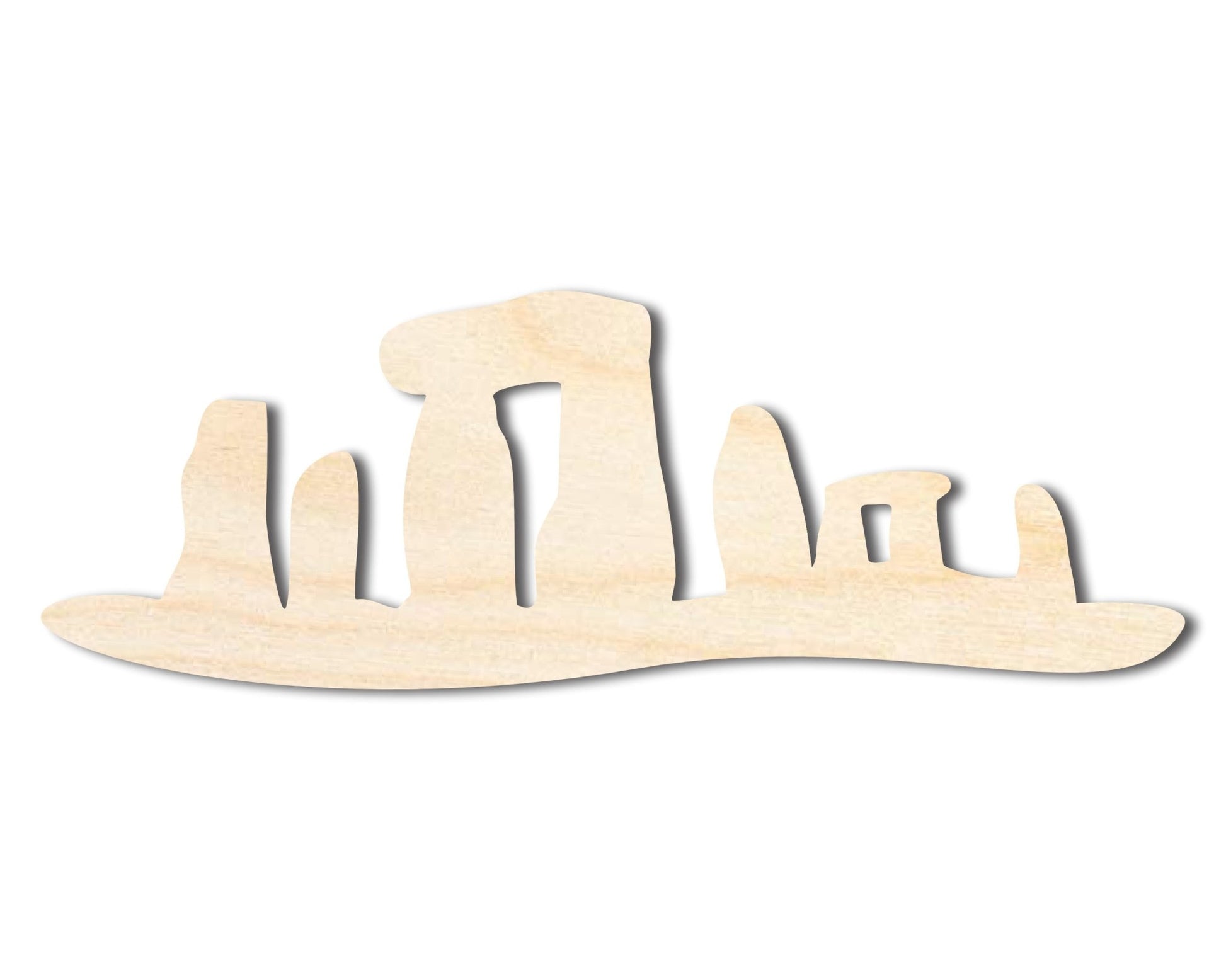 Unfinished Wood Standing Stones Shape | Craft Cutout | up to 46" DIY - NameSigns.com