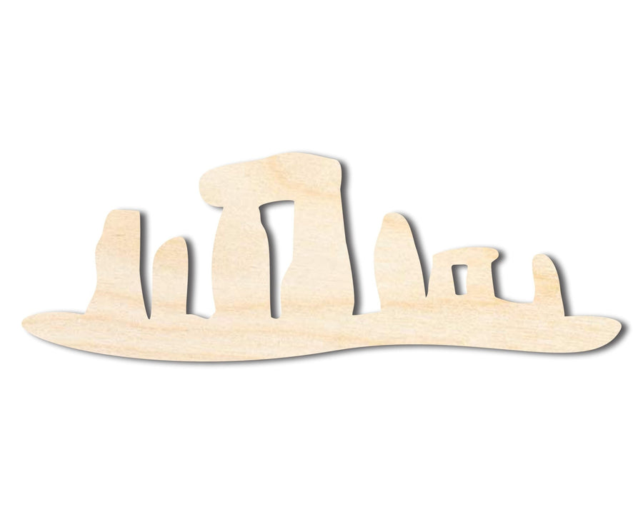 Unfinished Wood Standing Stones Shape | Craft Cutout | up to 46" DIY - NameSigns.com