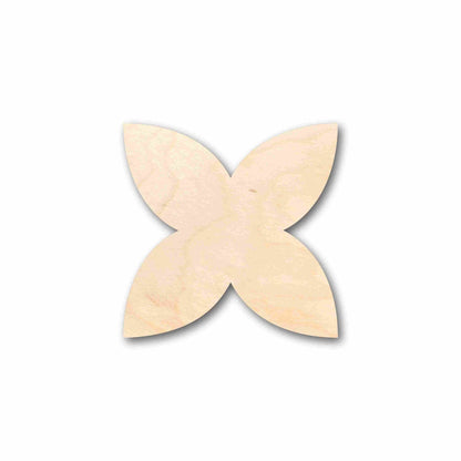Unfinished Wood Star Flower Petals Silhouette - Craft - up to 46" DIY - NameSigns.com