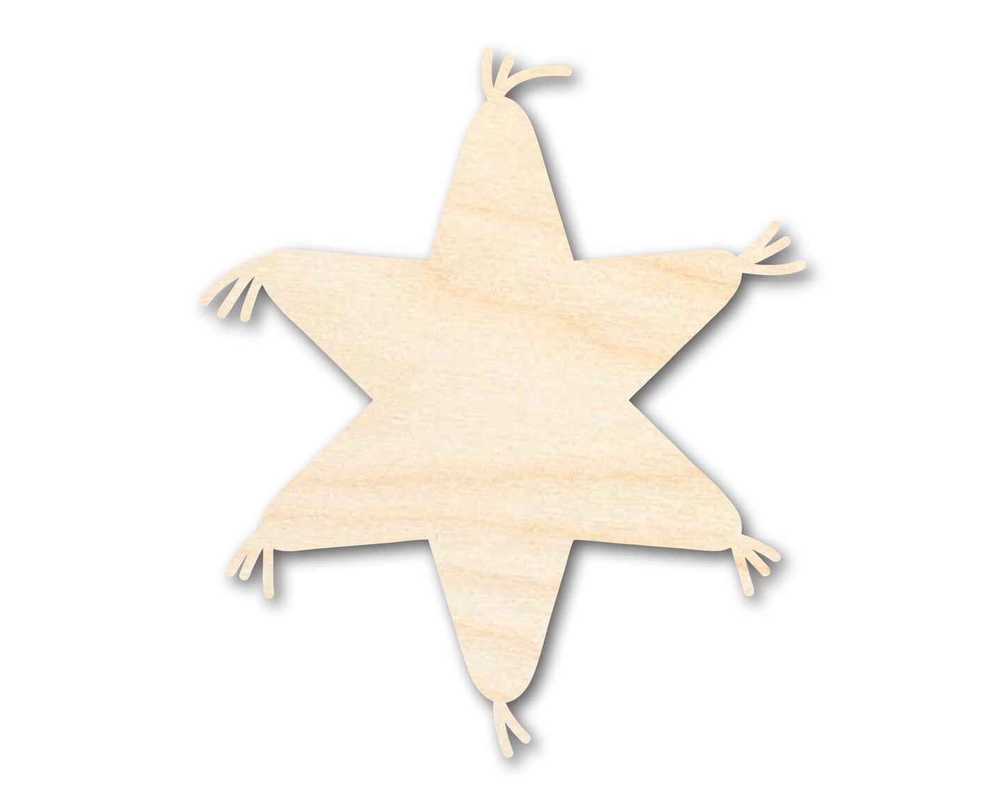 Unfinished Wood Star Pinata Shape | DIY Craft Cutout | up to 46" DIY - NameSigns.com