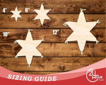 Unfinished Wood Star Pinata Shape | DIY Craft Cutout | up to 46" DIY - NameSigns.com