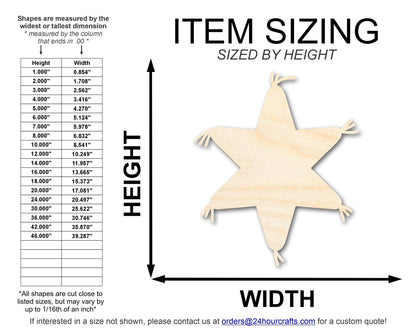 Unfinished Wood Star Pinata Shape | DIY Craft Cutout | up to 46" DIY - NameSigns.com