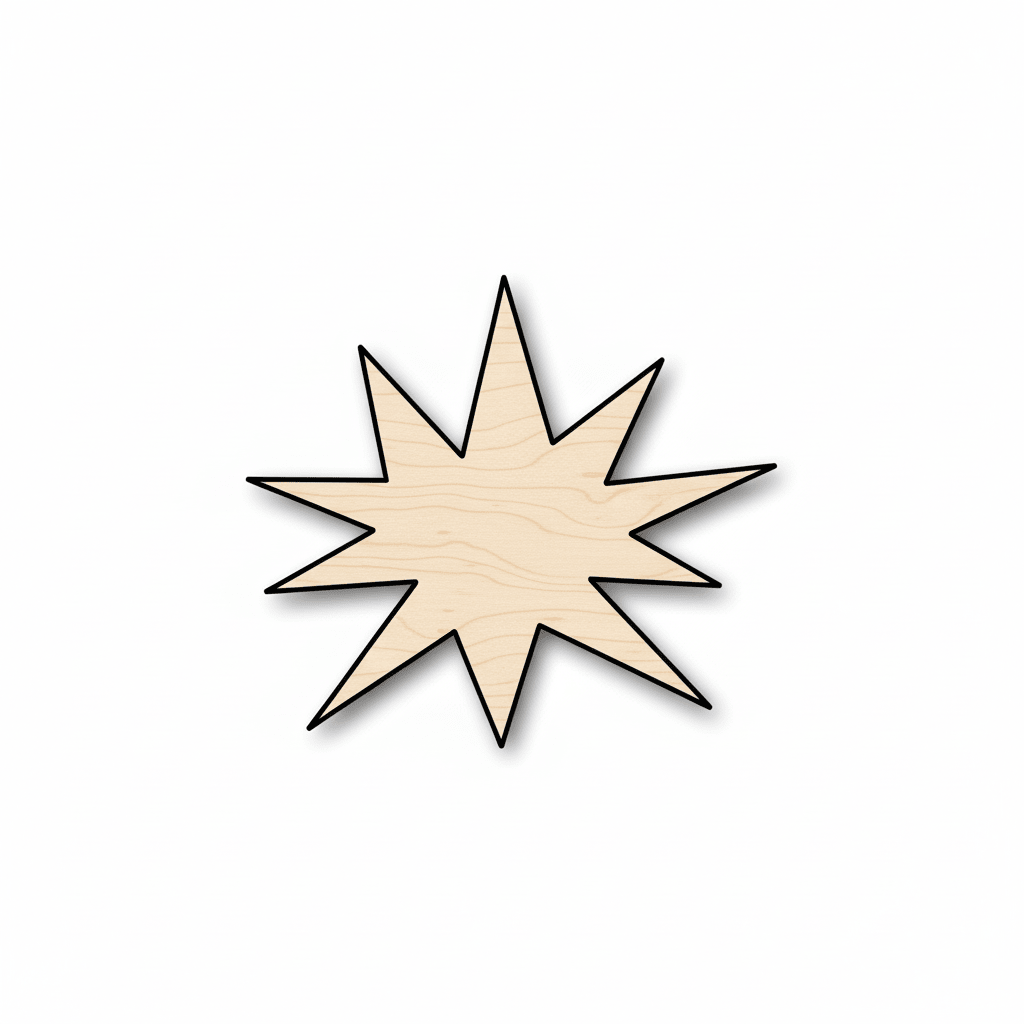 Unfinished Wood Starburst Explosion Shape - Space - Nursery - Craft - up to 46" DIY - NameSigns.com