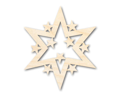 Unfinished Wood Starburst Shape | Craft Cutout | up to 46" DIY - NameSigns.com