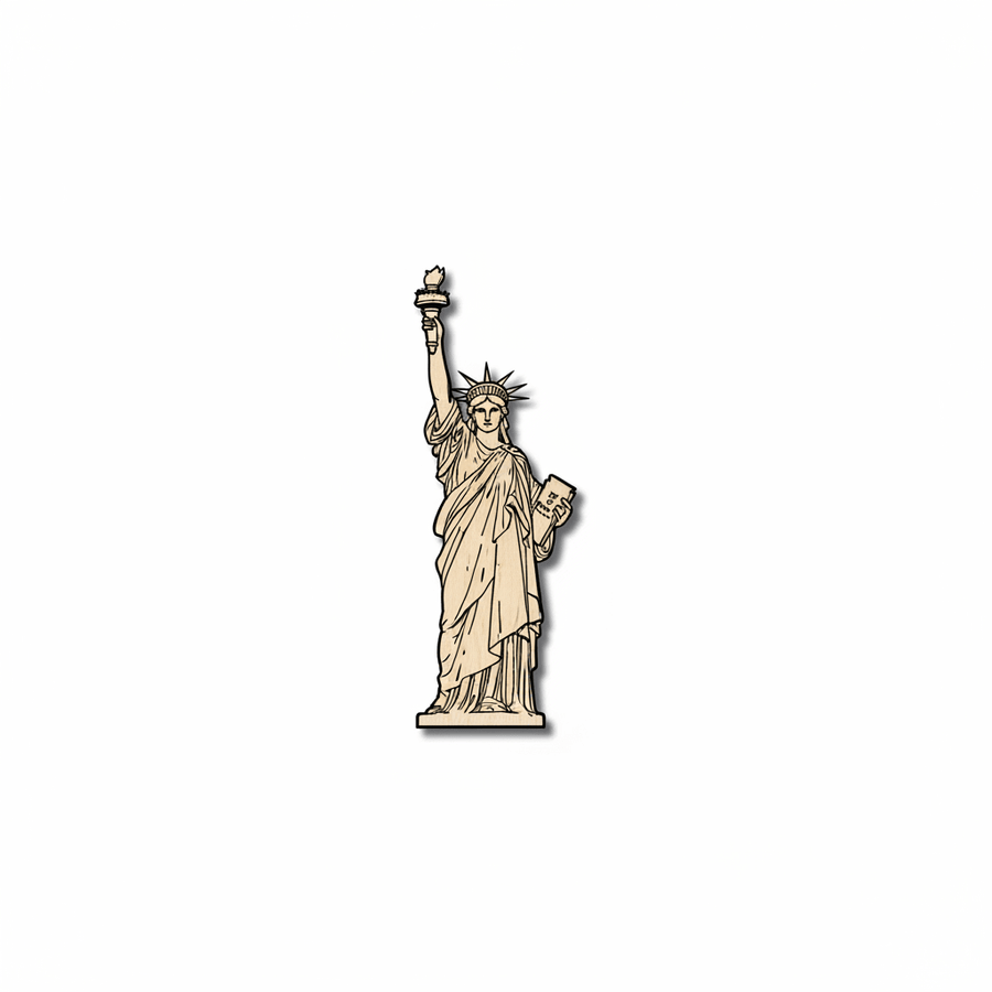 Unfinished Wood Statue of Liberty - New York City - Craft - up to 46" DIY - NameSigns.com