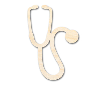 Unfinished Wood Stethoscope Shape | Craft Cutout | up to 46" DIY - NameSigns.com