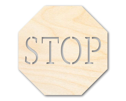 Unfinished Wood Stop Sign Shape | DIY Craft Cutout | up to 46" DIY - NameSigns.com