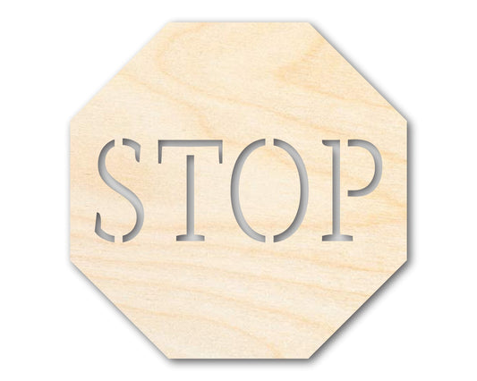 Unfinished Wood Stop Sign Shape | DIY Craft Cutout | up to 46" DIY - NameSigns.com