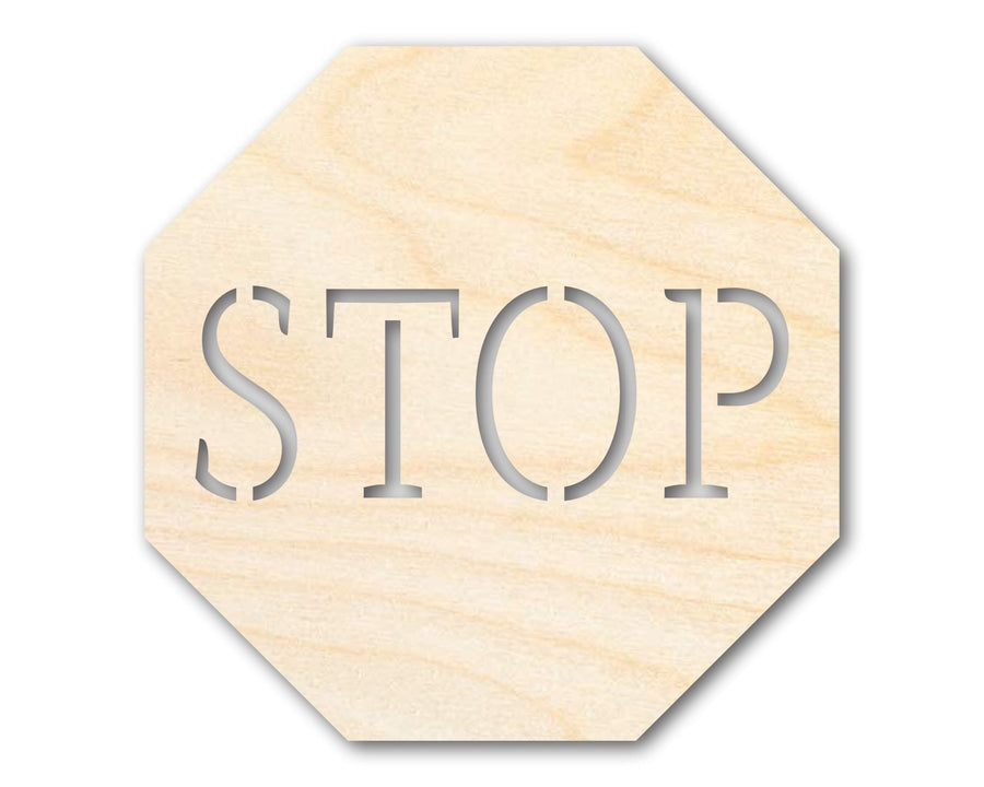 Unfinished Wood Stop Sign Shape | DIY Craft Cutout | up to 46" DIY - NameSigns.com