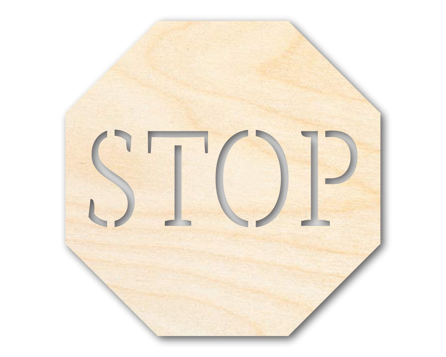 Unfinished Wood Stop Sign Shape | DIY Craft Cutout | up to 46" DIY - NameSigns.com