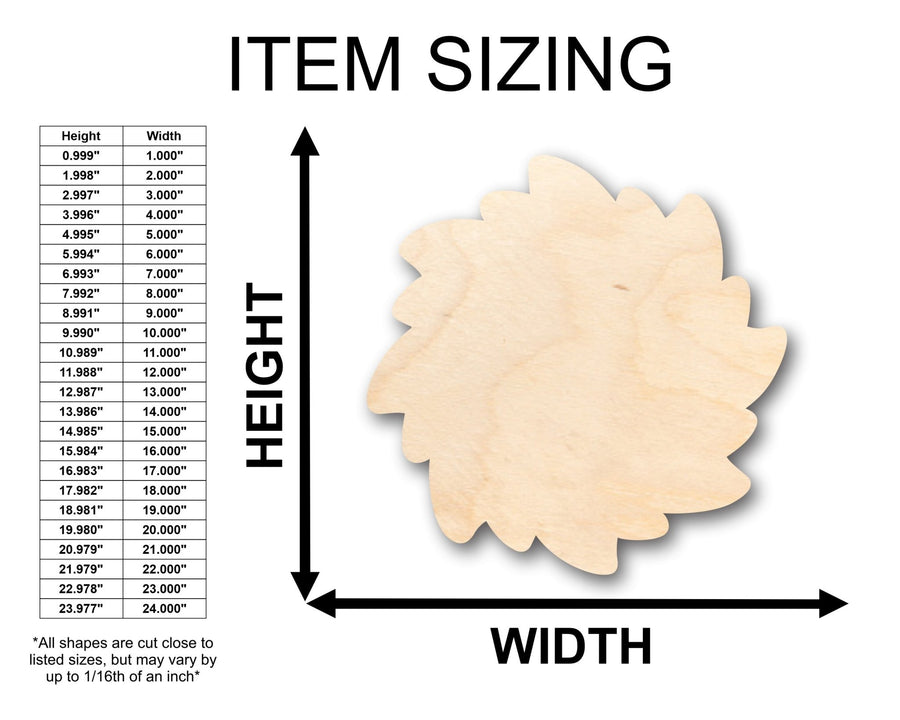 Unfinished Wood Sun Star Shape - Craft - up to 46" DIY - NameSigns.com