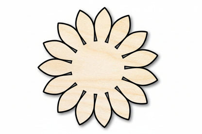 Unfinished Wood Sunflower Shape - Craft - up to 46" - NameSigns.com