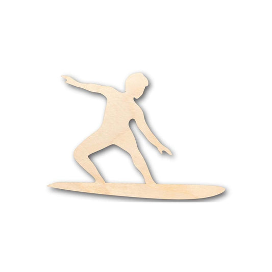 Unfinished Wood Surfer Shape - Surfing - Ocean - Beach - Nursery - Craft - up to 46" DIY - NameSigns.com