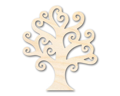 Unfinished Wood Swirly Tree Shape - Craft - up to 46" - NameSigns.com
