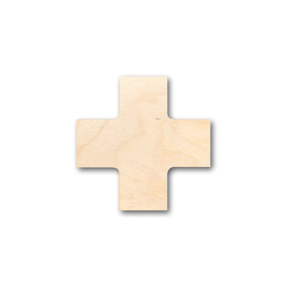 Unfinished Wood Swiss Cross Shape - Craft - up to 46" DIY - NameSigns.com