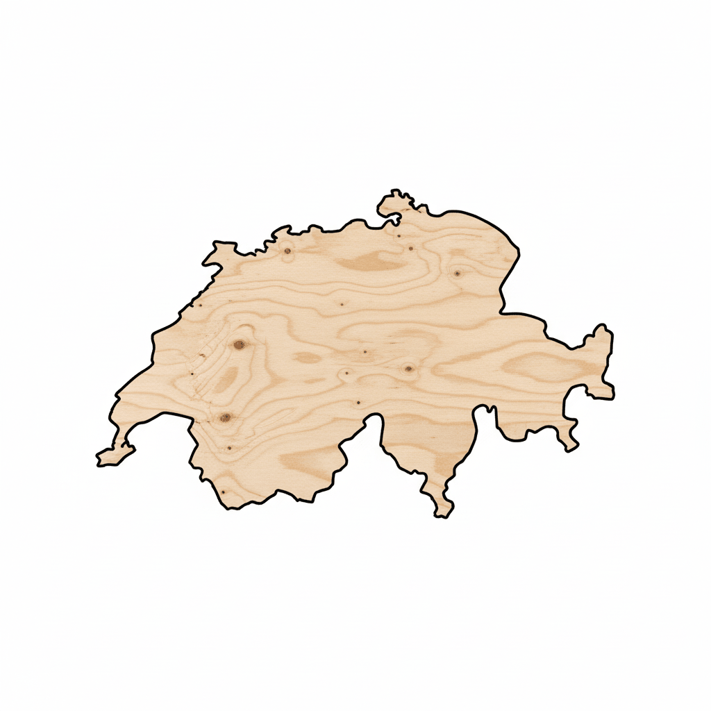 Unfinished Wood Switzerland Country Shape - Craft - up to 46" DIY - NameSigns.com