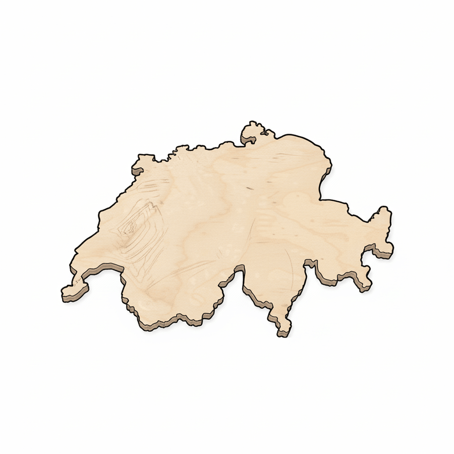 Unfinished Wood Switzerland Shape - Country - Craft - up to 46" DIY - NameSigns.com