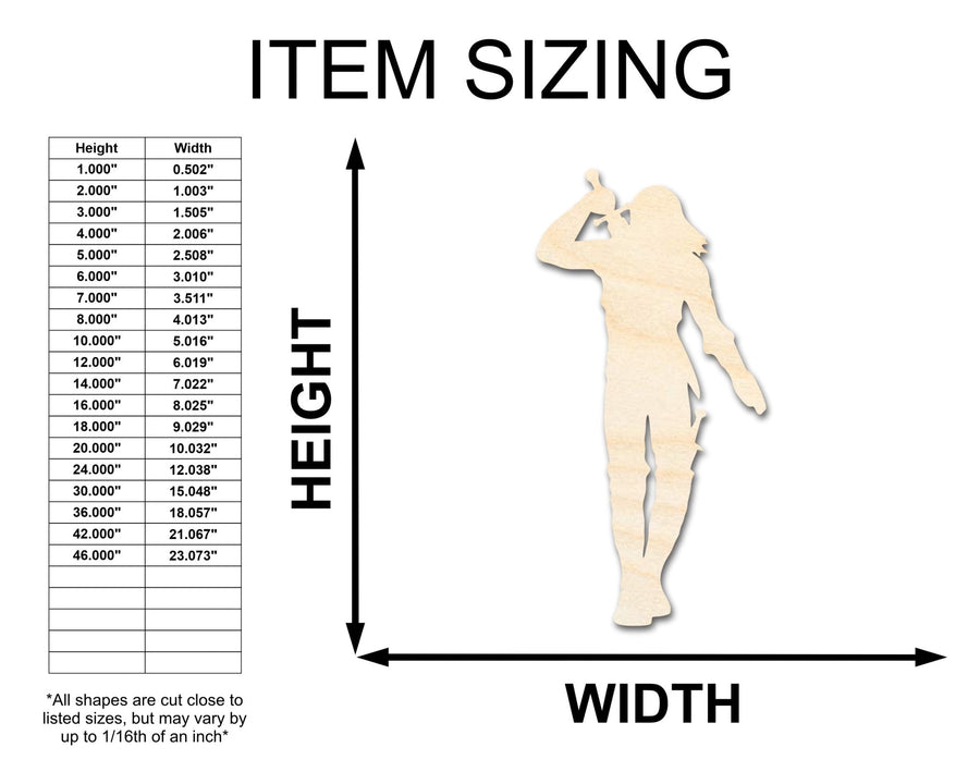 Unfinished Wood Swordsman Shape - Craft - up to 46" - NameSigns.com