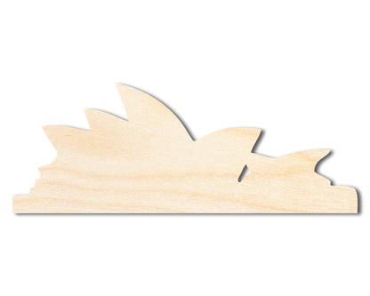 Unfinished Wood Sydney Opera House Shape | DIY Craft Cutout | up to 46" DIY - NameSigns.com