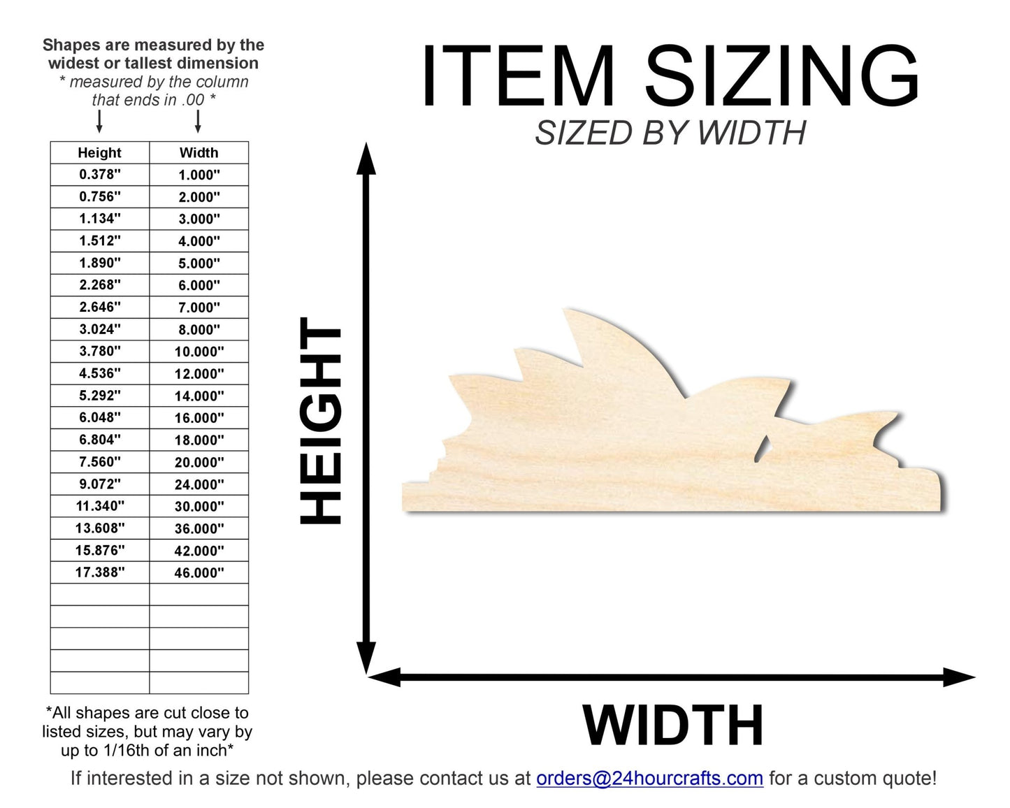 Unfinished Wood Sydney Opera House Shape | DIY Craft Cutout | up to 46" DIY - NameSigns.com