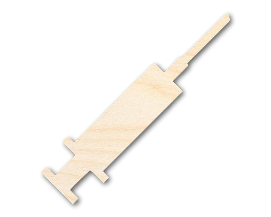 Unfinished Wood Syringe Shape | DIY Craft Cutout | up to 46" DIY - NameSigns.com