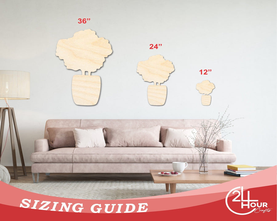 Unfinished Wood Table Flowers Shape - Craft - up to 46" - NameSigns.com