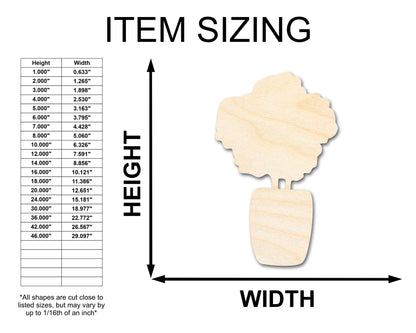 Unfinished Wood Table Flowers Shape - Craft - up to 46" - NameSigns.com