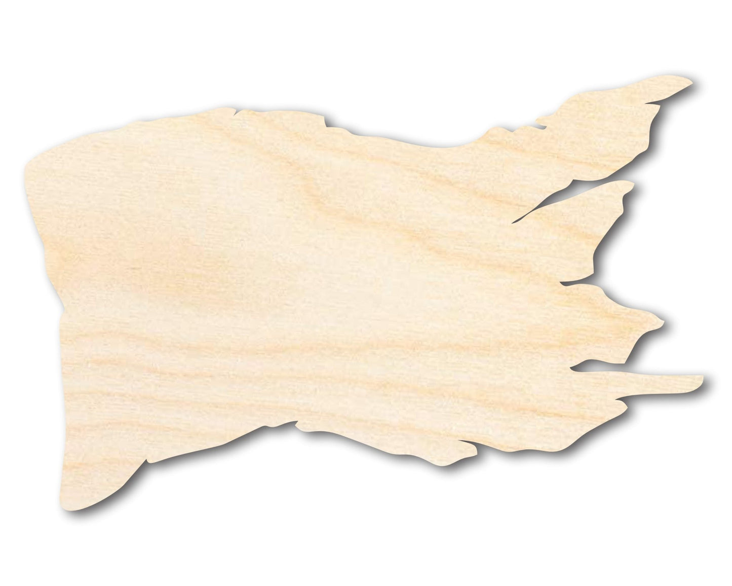 Unfinished Wood Tattered Flag Shape | Pirate Flag | Craft Cutout | up to 46" DIY - NameSigns.com