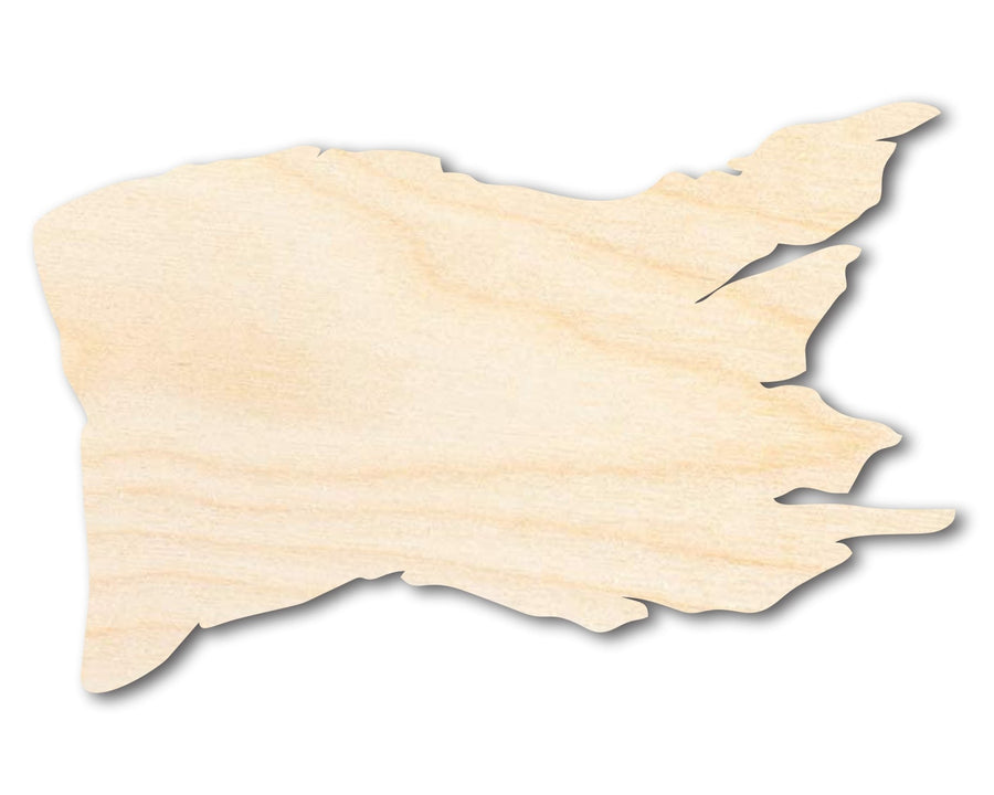 Unfinished Wood Tattered Flag Shape | Pirate Flag | Craft Cutout | up to 46" DIY - NameSigns.com