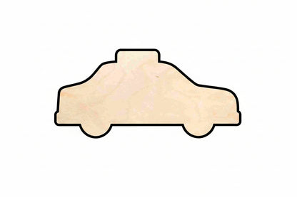 Unfinished Wood Taxi Cab Shape - Craft - up to 46" DIY - NameSigns.com
