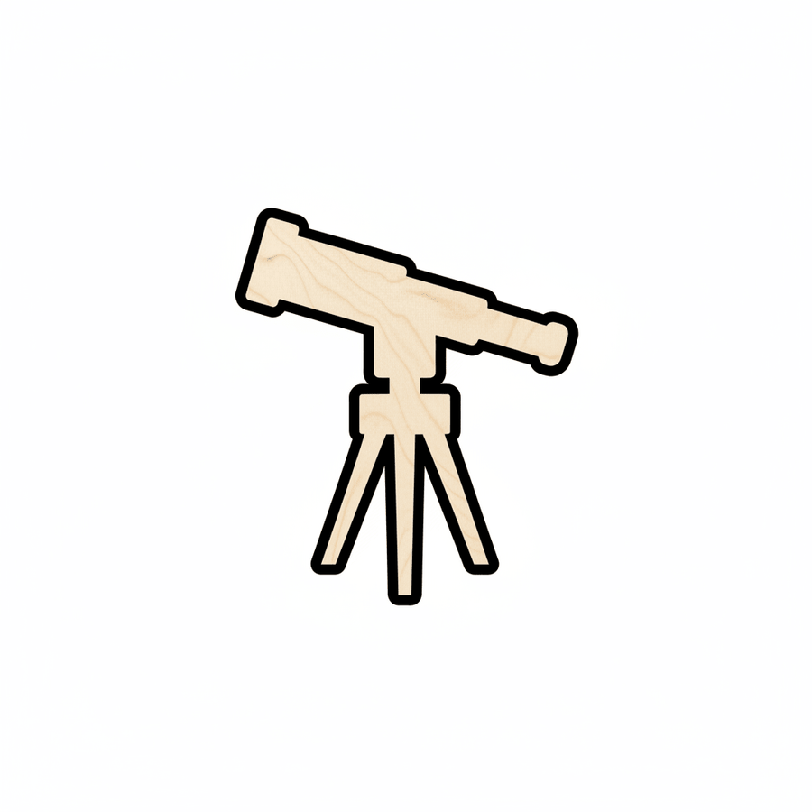 Unfinished Wood Telescope Shape - Kid's Room - Solar System - Planet - Space - Craft - up to 46" DIY - NameSigns.com