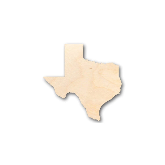 Unfinished Wood Texas Shape - State - Craft - up to 46" DIY - NameSigns.com