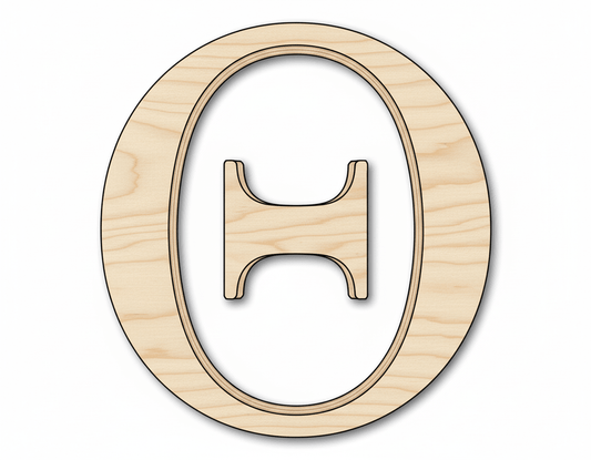 Unfinished Wood Theta Silhouette - Craft - up to 46" DIY - NameSigns.com