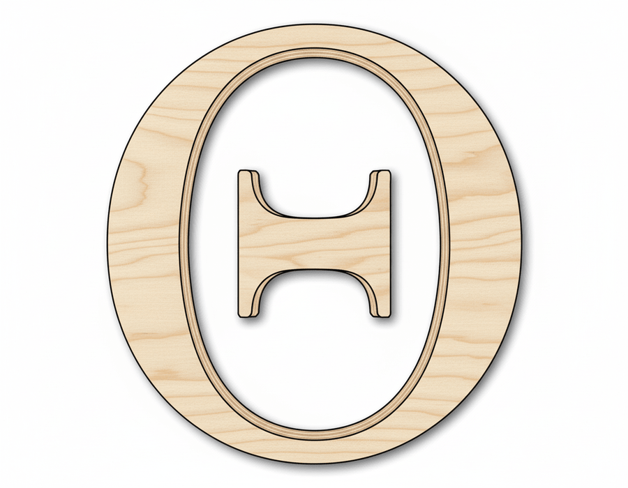 Unfinished Wood Theta Silhouette - Craft - up to 46" DIY - NameSigns.com