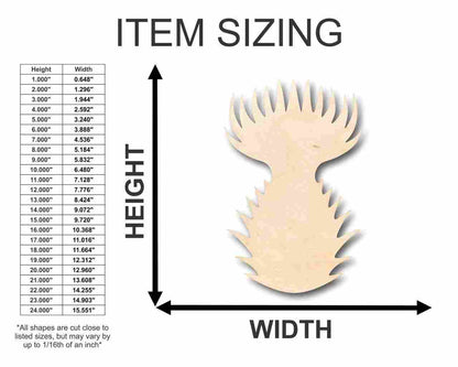 Unfinished Wood Thistle Shape - Spring - Flower - Craft - up to 46" DIY - NameSigns.com