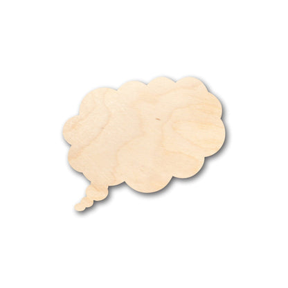 Unfinished Wood Thought Bubble Shape - Craft - up to 46" DIY - NameSigns.com