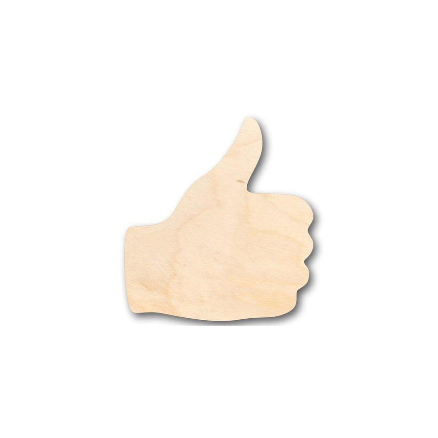 Unfinished Wood Thumbs Up Shape - Craft - up to 46" DIY - NameSigns.com