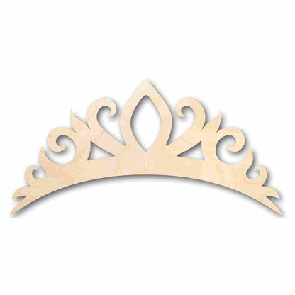 Unfinished Wood Tiara Crown Shape - Royalty - Craft - up to 46" DIY - NameSigns.com