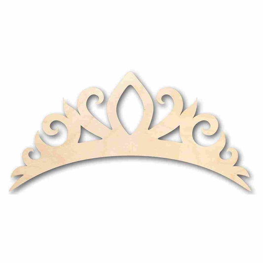 Unfinished Wood Tiara Crown Shape - Royalty - Craft - up to 46" DIY - NameSigns.com